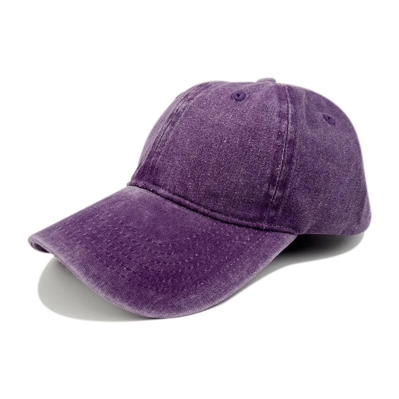 Pure Cotton Old Washed Baseball Cap Soft Top Solid Color Cap Sunshade Sunscreen Hat Embroidery
