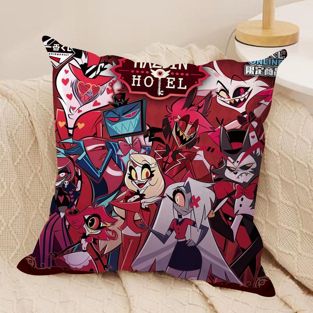 

Cartoon hhazbin hhotel Cushion Cover Soft Plush Fabric DoubleSided Printed Cushion Covers for All Seasons Home Decor 30x30cm