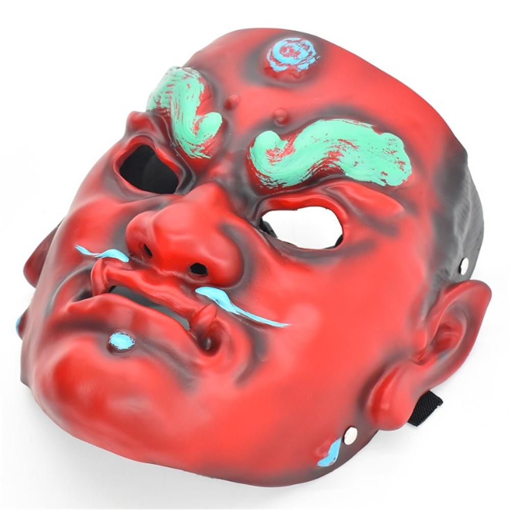 Vibrant Funny Face Mask Ancient Warrior Costume Accessory For Celebrations Themed