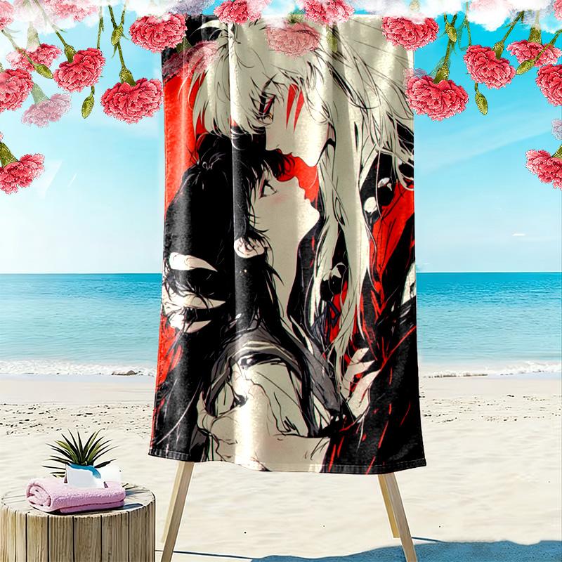 Passionate Embrace: Love's Intensity Beach Towel Beach Towel for Vacation Photos Soft Swim Seaside Outdoor Pool Towel Outdoor Picnic Beach Mat