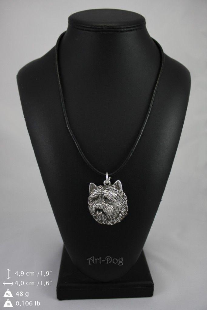 Cairn Terrier - Necklace with dog, silver-plated pendant for dog fan, unique jewelry by Art-Dog brand