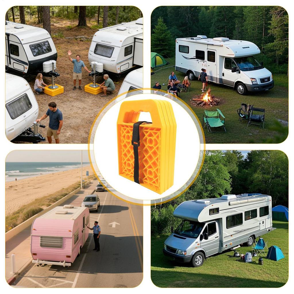 Podložka pod zvedák přívěsu Lehká Stohovatelná Stabilní Stabilizační Bloky Podložky pod zvedák karavanu Pro jeřábový přívěs Tažný vůz Automobil Sedan