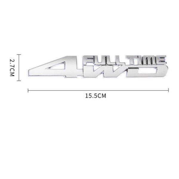 4WD Full Time Car Stickers Decals Rear Trunk Body Emblem Badge