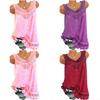 Damen Locker Ärmellos Weste T-Shirt Bluse Mit Elegantem Boho Spitzen Design In Übergrößen