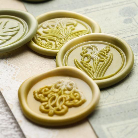 Wax Seal Stamp Exquisite Clear Texture Floral Pattern Sealing Wax Stamp Head Envelope Supply