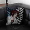 Anime Epic AAttack on TTitan Cushion Cover Pillow Case Antidustmite Invisible zipper silky short plush Sofa cushion