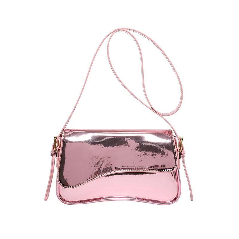 Bestselgende TPU Glidelås Ensfarget Allsidig Crossbody-veske Lett Luksuriøs Estetisk Skulderveske Myk Enkel Trendy Håndveske