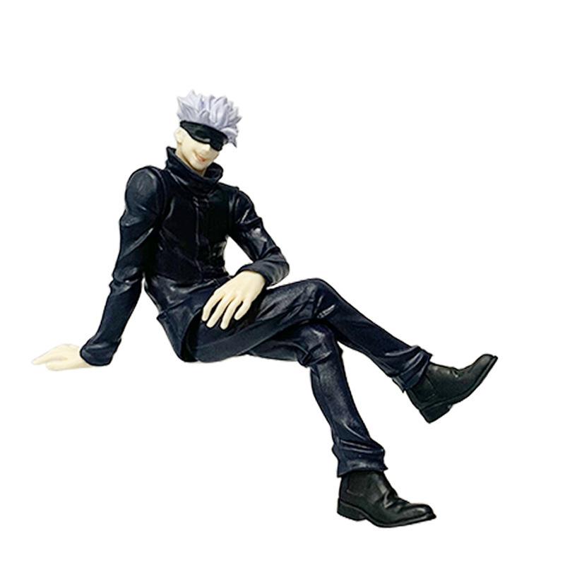 

14cm Jujutsu Kaisen Anime Figure Sitting Satoru Gojo Figure Collection Model PVC Action Figures Anime Decoration Playthings Gifts