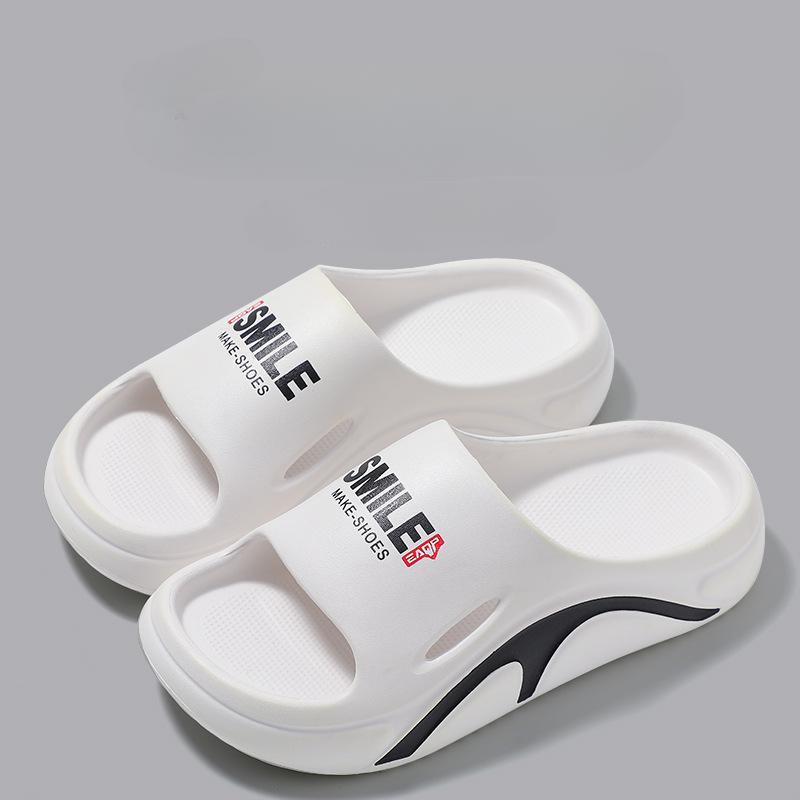 Mode 2025Sommar Herrtofflor Mode Halkfria Slitstarka Mjuka Strandtofflor Utomhus Tjocksulade EVA-tofflor Badrum Flip-Flops