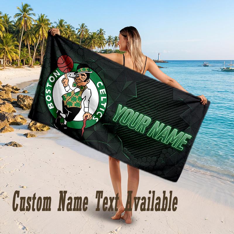 Celtic FC Design Beach Towel Custom Text Large Towel for Beach Vacation