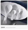 Jingdezhen High-Value White Porcelain Tableware Set: Underglaze Color Relief Bowl and Plate Collection