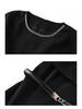 French Design Black Mid-Length Socialite Cape Dress for Women