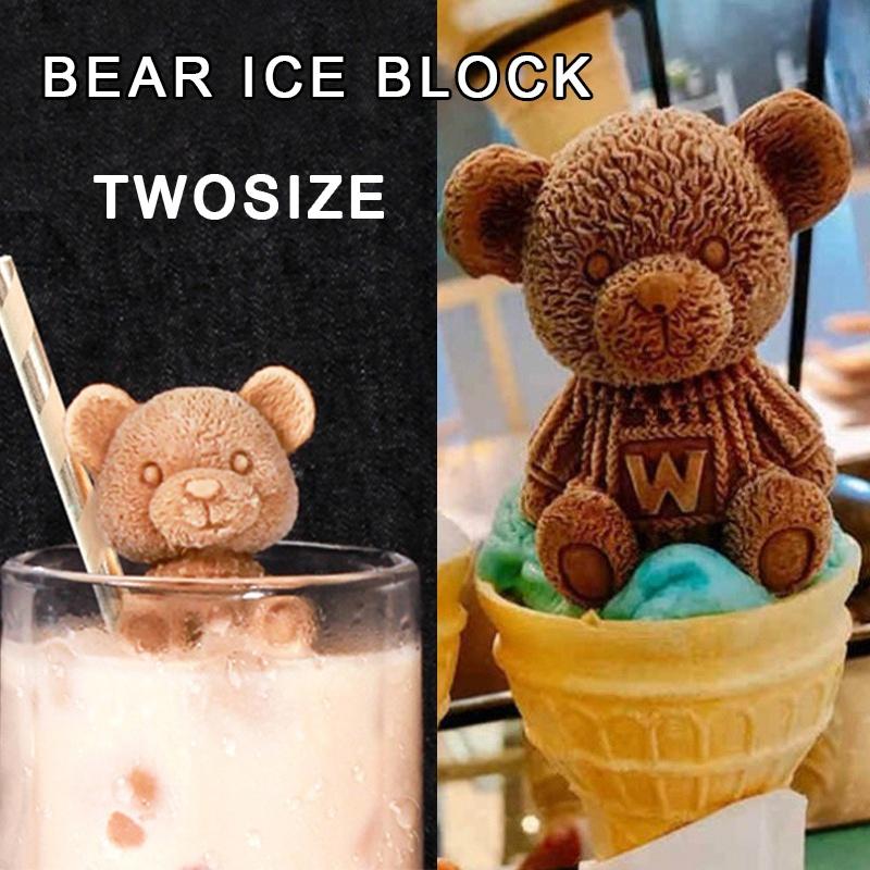 Little Bear Ice Mold Food Grade Silicone Ice Box Household Cartoon Model Coffee Ice Film Bear Ice Cream Mold