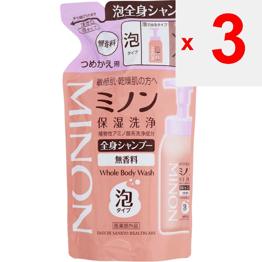 Daiichi Sankyo Healthcare Minon Whole Body Shampoo Foam Type Refill 400mL (Quasi-drug) Body Care Usage: 3 To 5 Pushes for the Entire Body Body Care