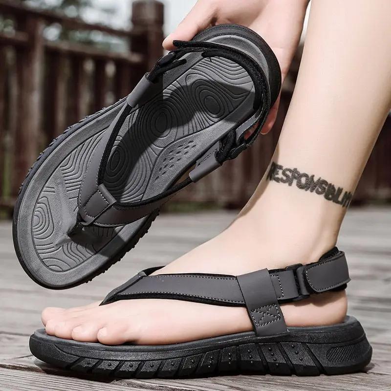 

Fashion Sports Male Shoe Outdoor Soft Luxury Designer Open Toe New Arrival on Offer Pvc 2025 Breathable Summer Low Price H Men s Sandal 44