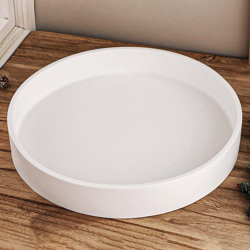 Large Storage Tray Mold DIY Round Garden Planters Candle Vessel Silicone Molds Plaster Concrete Resin Crafts Making Home Decor