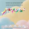 Spring Cat Toy Interactive Suction Cup with Spring Mouse Feather Pet Toy Random Color Cat Accessories
