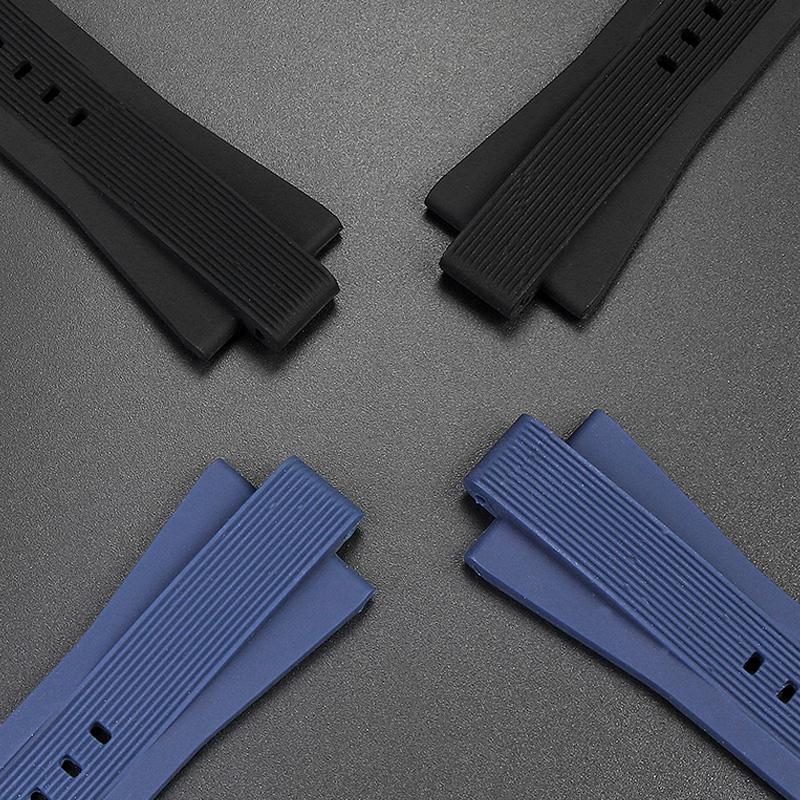 Uhrenarmband aus Silikonkautschuk, konvexe Schnittstelle, 13 mm, für MK MK8184 MK8295 MK8296 MK8445 MK8152, Uhrenarmband für Herrenuhren