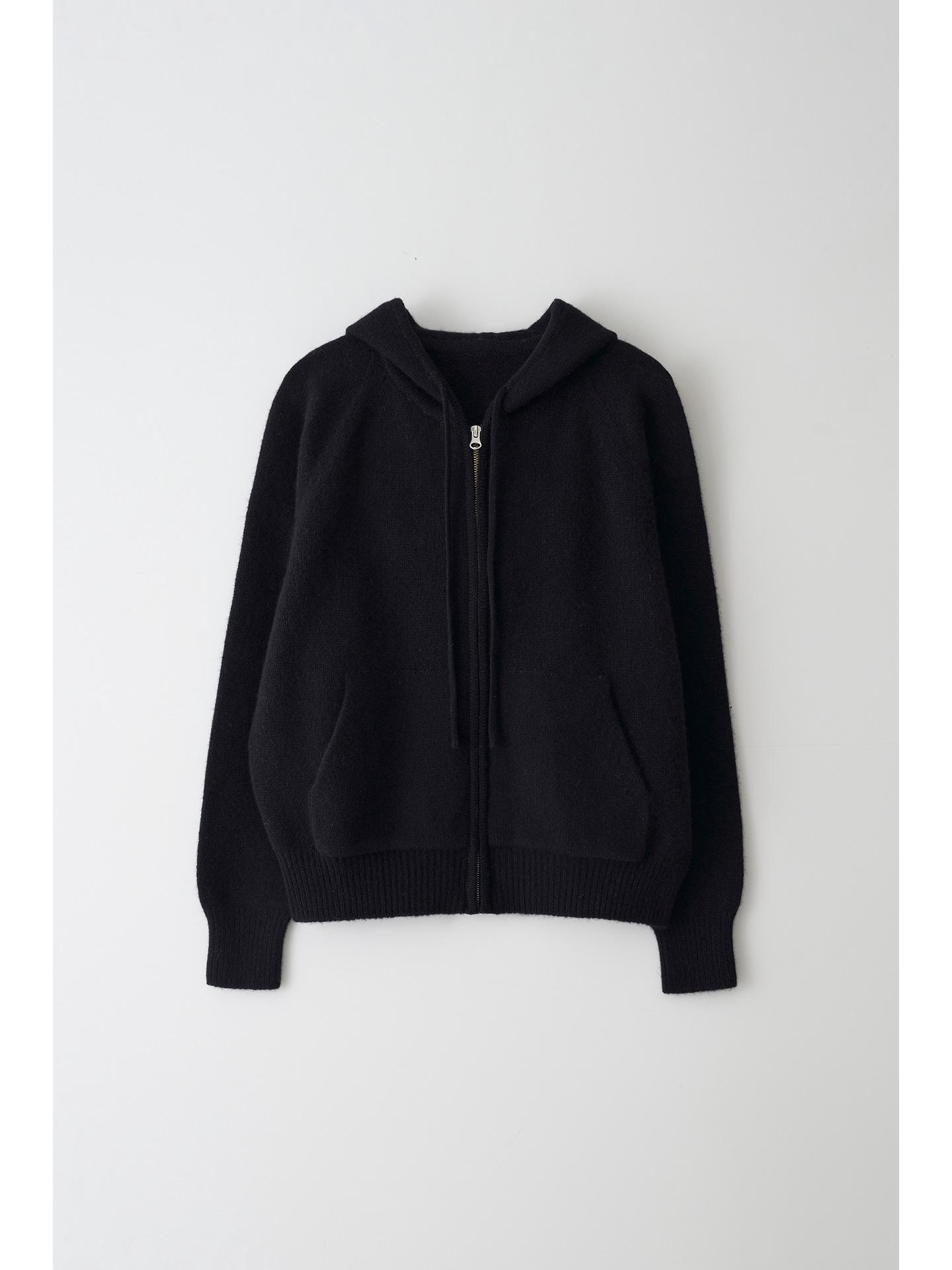 

Корейский свитер с капюшоном из шерсти Dongdaemun Autumn 2024 для женщин One Size чёрный