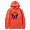2025 Creative Butterfly Sweater Autumn and Winter Simple Long Sleeve Hooded Men's and Women's Couples Hoodie
