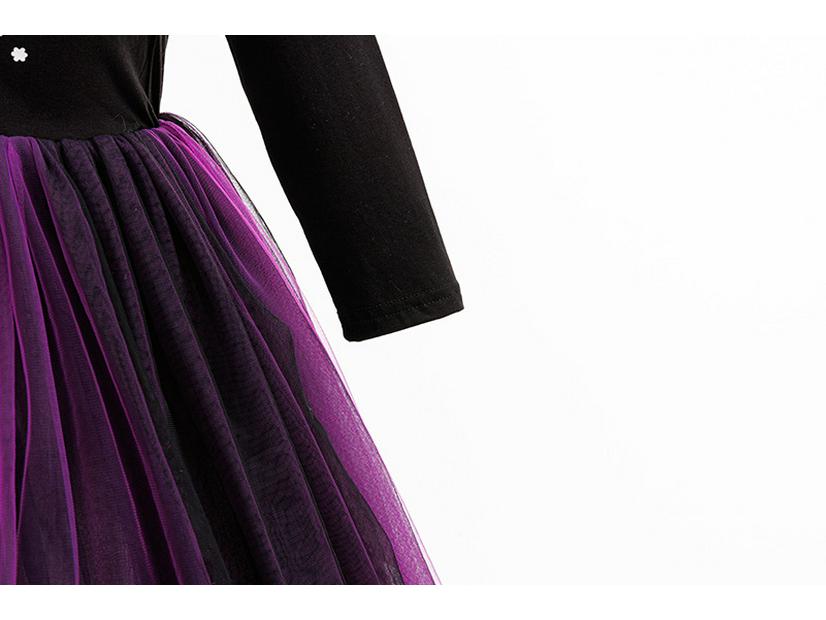 Halloween Girls Witch Princess Mesh Skirt Dress