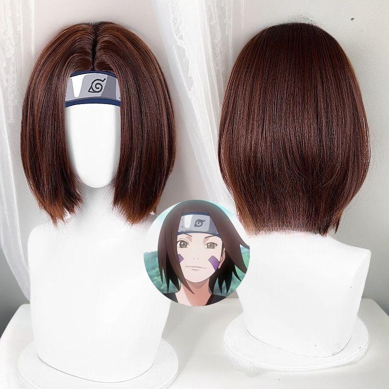 Anime Cosplay Wig, Nohara Rin Brown Bob Short Hair High-Temperature Fiber Synthetic Hairpiece