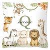 Animal with Name Pillow Case Personalized Pillow Dust Cover Bedroom Kids Wild Party Decoration Pillowcase Birthday Children Gift