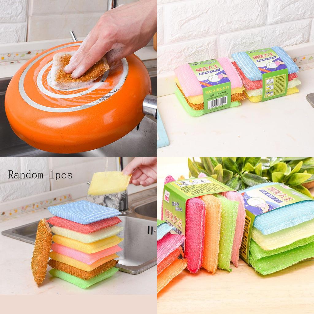 Versatile Dishwashing Brush For Effortless Cleaning With Soft Scouring Pad Design