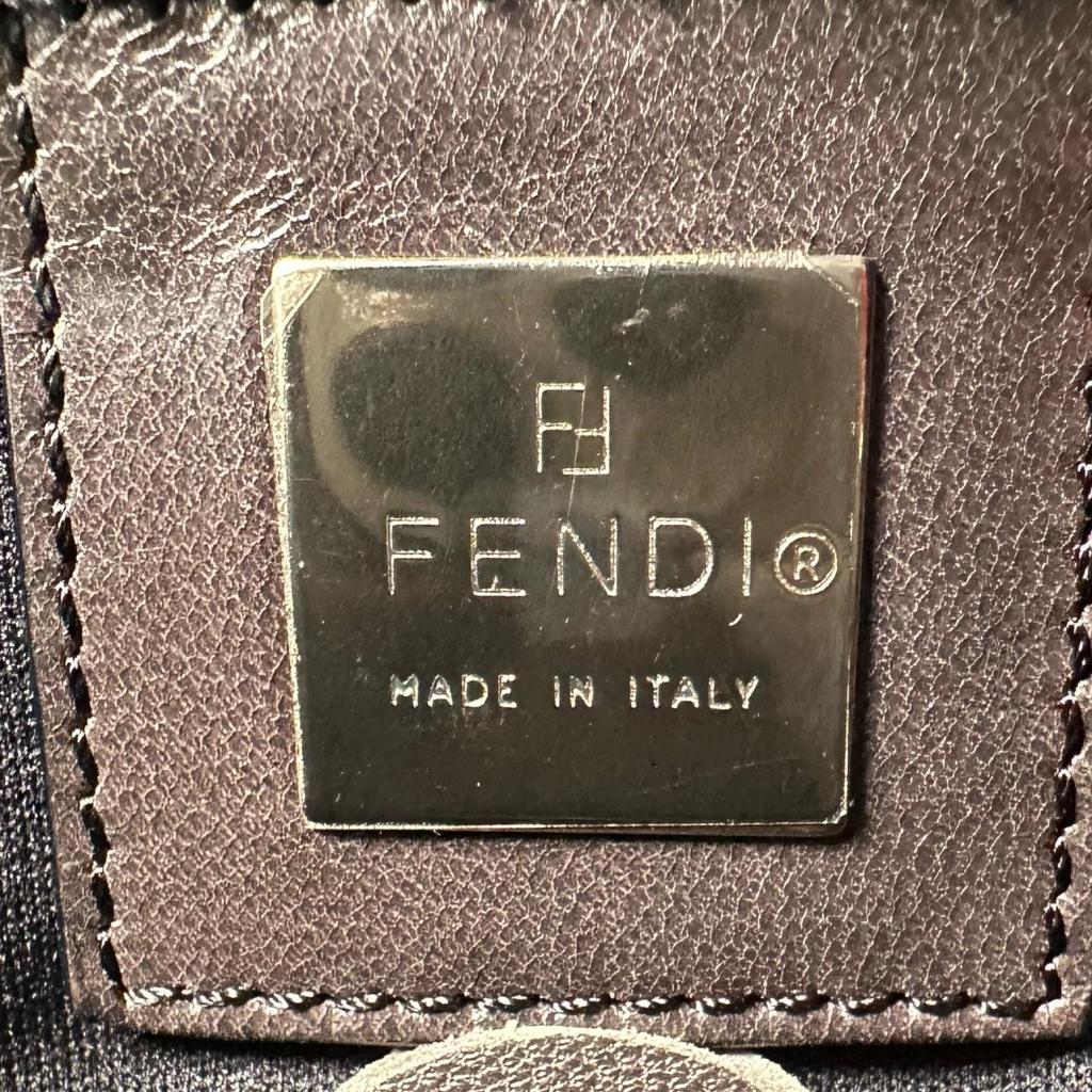 FENDI Mamma bucket Shoulder Bag Dark gray Women one belt used
