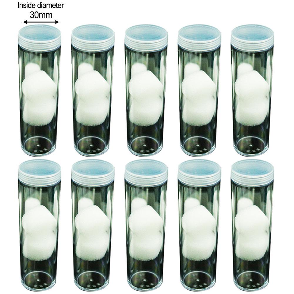 Coin Collection Box Plastic Protection 10 Pieces Clear