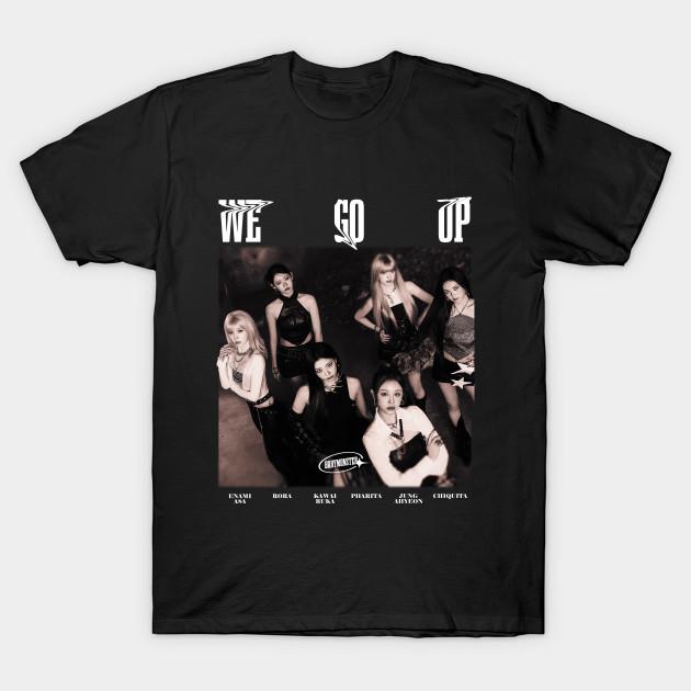 

Men Black Print T-shirt We Go Up Graphic Design – Babymonster Inspired Artwork No-Cut Transfer Paper Print Cotton Tshirt 4XL чорний