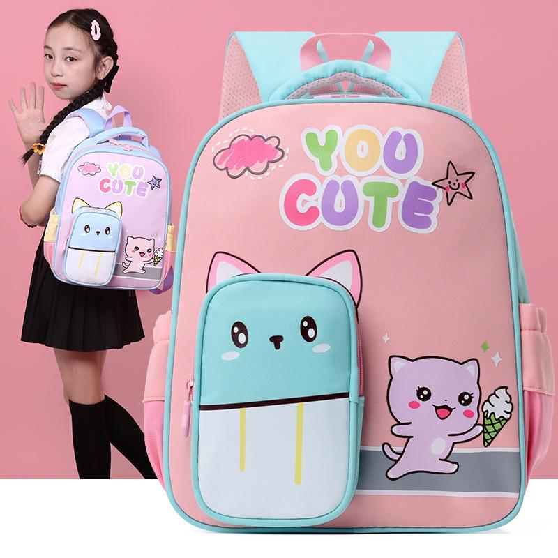Trendy 2024 Summer Fashion Comfortable Versatile Backpack For Kindergarten Kids Lightweight Nylon Cartoon Design