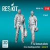 Reskit Tomcat Crew Pose Figures Resin Kit 1/48 F-14 (Standing 2) (2 Included) RSKF48-0114 (Airplane)