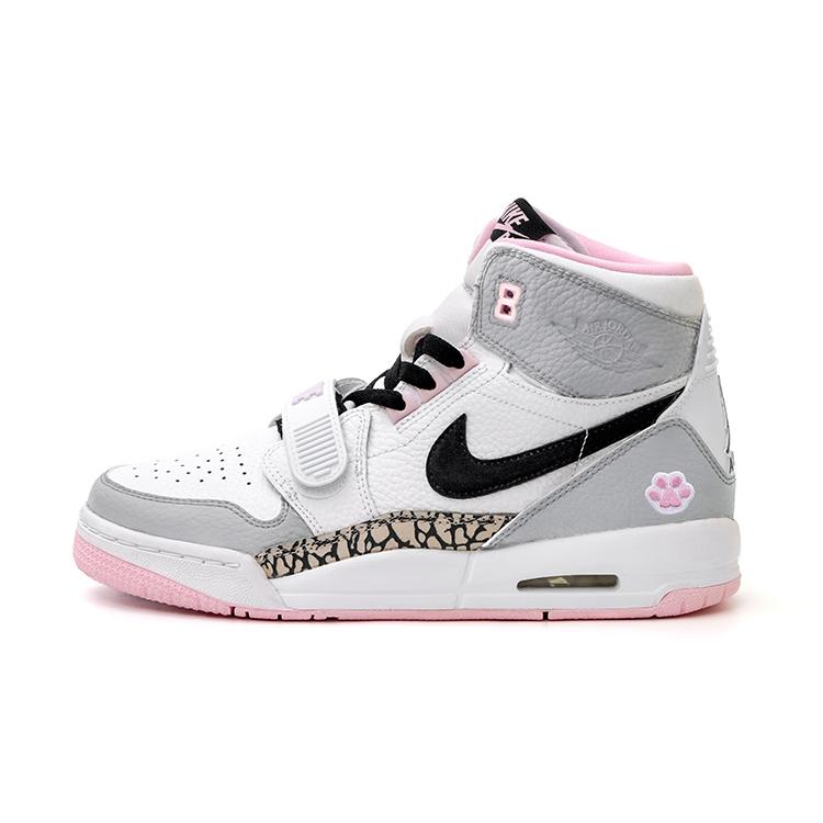 

Jordan Legacy 312 High top Vintage Basketball Shoes GS Gray Pink White AT4040-106(Team15-QD) 37.5