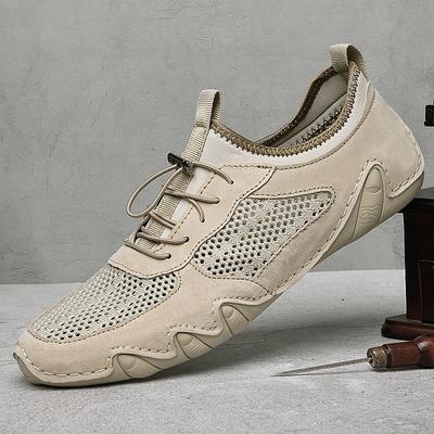 Men's Summer Mesh Shoes Breathable Sports Men's Casual Shoes Leather Shoes All-match Shoes