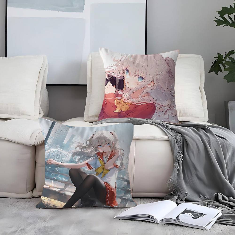 Charlotte Tomori Nao Anime Cushion Cover 30x50 Polyester Sofa Cushions Decorative Throw Pillows Home Decoration Pillowcover