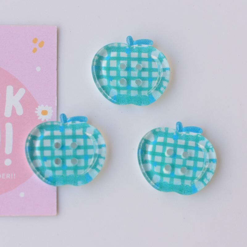 10Pcs 25mm Cute Fruit Shape Plastic Buttons for Clothing Coat Suit Jacket Scrapbooking DIY Crafts Handmade Decorations