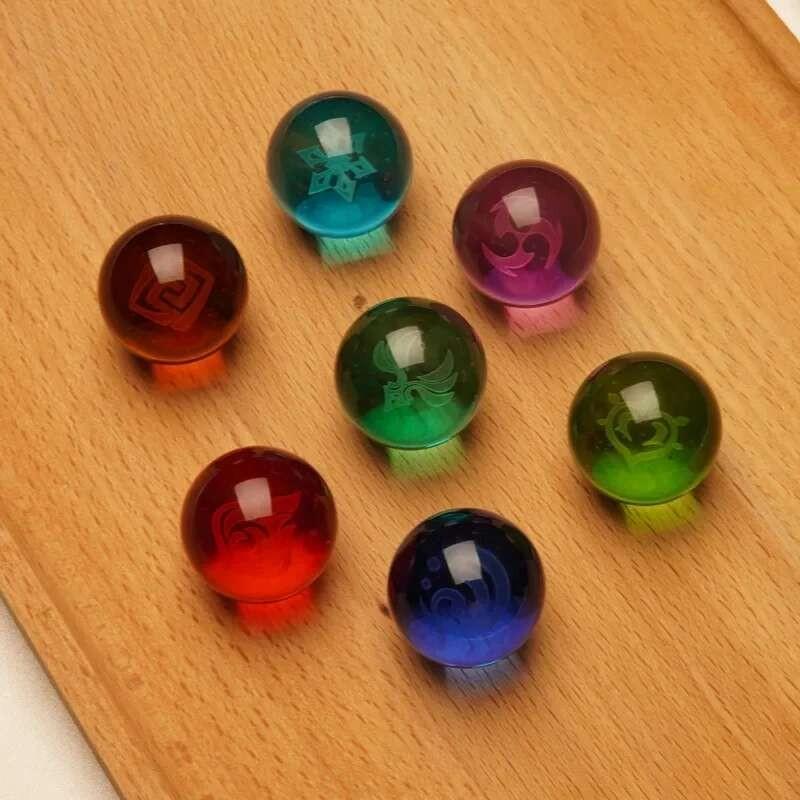 Genshin Elements Crystal Ball Night Light USB Lamp Birthday Gift Game Room Decor