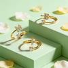 Chic Zircon Initial A-Z Letter Rings for Women Girls Adjustable Opening Ring Name Alphabet Female Wedding Fashion Jewelry Gift