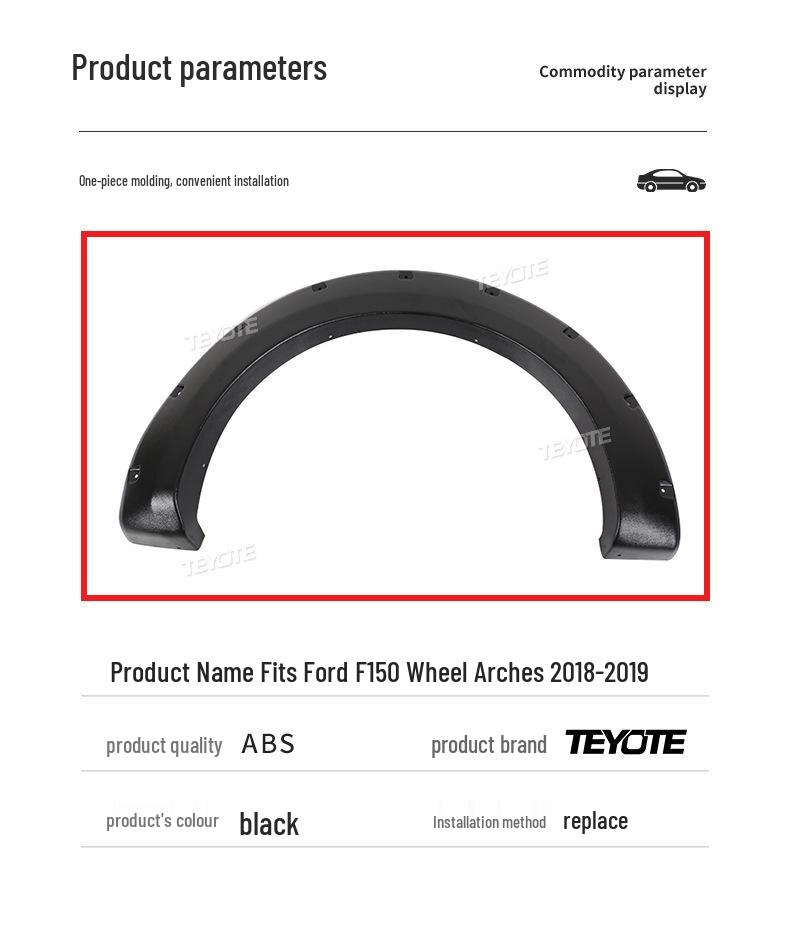 Fender Flares for 2018-2021 Ford F150: 18-19 Models Widened & Modified