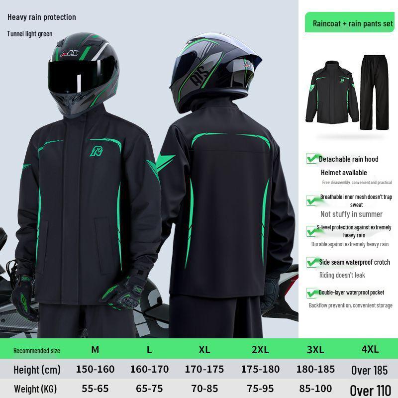 Wasserdichter Motorrad-Fahranzug - Elektrofahrzeug-Regenmantel & Hosen-Set für den Außenbereich