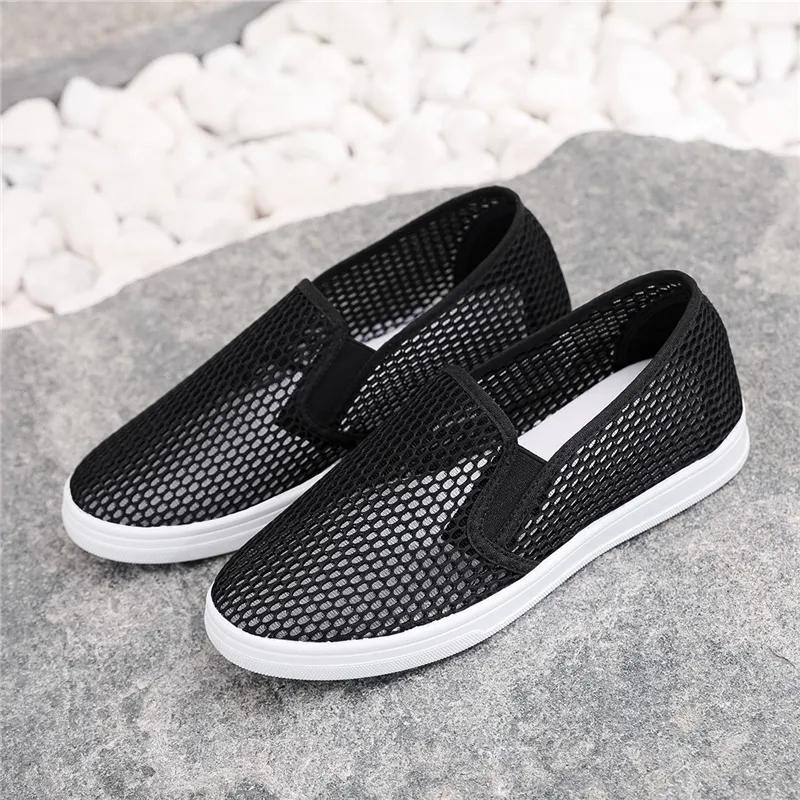 zapatos de mujer women cute light weight hollow out breathable slip on spring summer flat loafers lady white comfy shoes ab557
