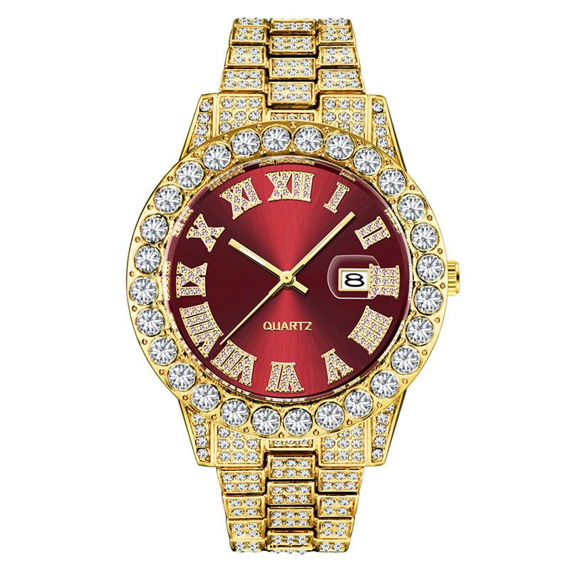 Hip Hop Full Iced Out Mens Watches Modern Quartz Wrist Watches With Micropaved Cubic Zircon Watch For Women Men Jewelry