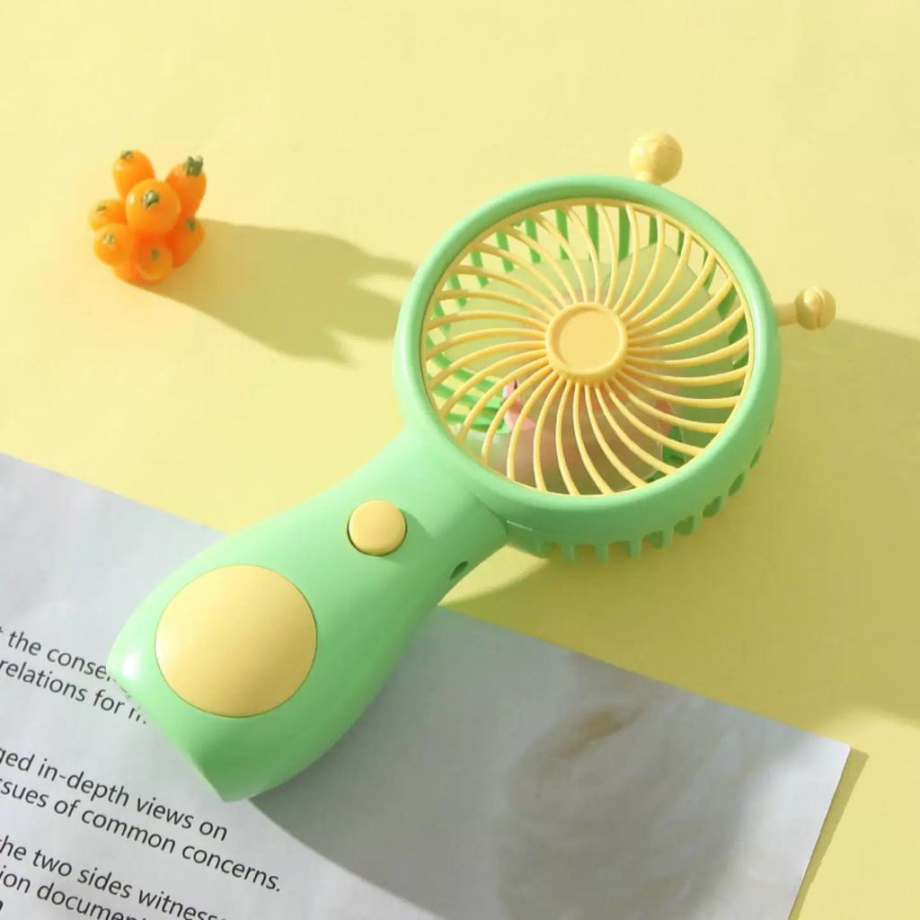 Summer Cartoon Snail Handheld Fan, Rechargeable Fan, Small Gift for Children and Students, Mini Fan