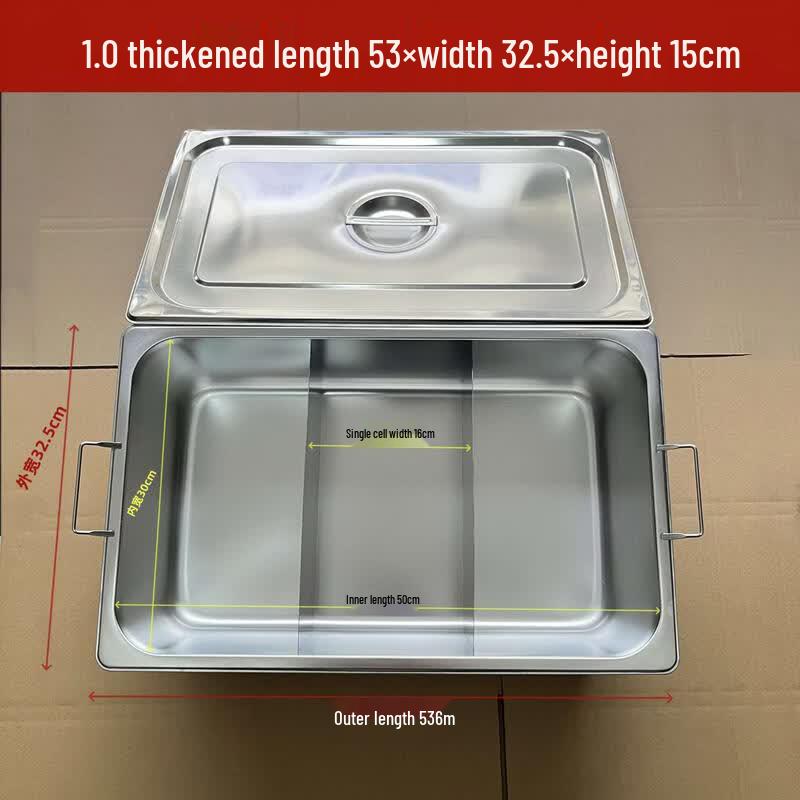 Zhebu Stainless Steel Divided Serving Tray