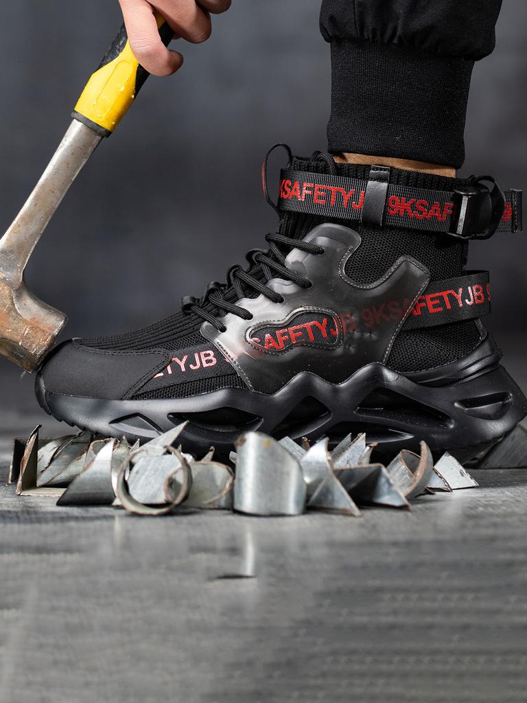 Work Boots Indestructible Safety Shoes Men Steel Toe Shoes Puncture-Proof Sneakers Women Non Slip Work Shoes Male Tactical Boots