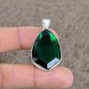 Chrome Diopside Gemstone Handmade 925 Sterling Silver Jewelry Pendant 1.77" KKG-33