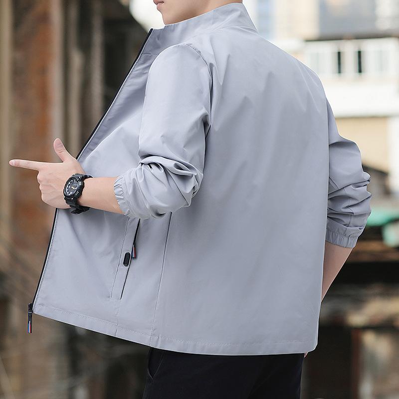Neue Herrenjacke Top Große Größe Herren Freizeit Stehkragenjacke Modejacke