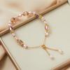 Vintage Purple Imitation Zircon Bracelet for Women Girls Fashion Design Crystal Adjustable Chain Bracelet Zircon Gifts