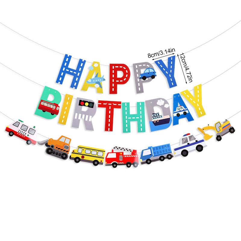 

Dinosaur Happy Birthday Banner Kids Boy Girl Jungle Birthday Party Decoration Favors Cartoon Car Hanging Garland Baby Shower